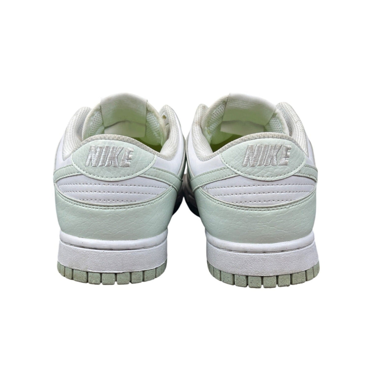 Nike White Mint Leather Dunk Low Retro Lace Up Mens Sneakers Size 9.5