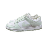 Nike White Mint Leather Dunk Low Retro Lace Up Mens Sneakers Size 9.5