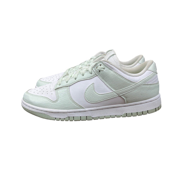 Nike White Mint Leather Dunk Low Retro Lace Up Mens Sneakers Size 9.5