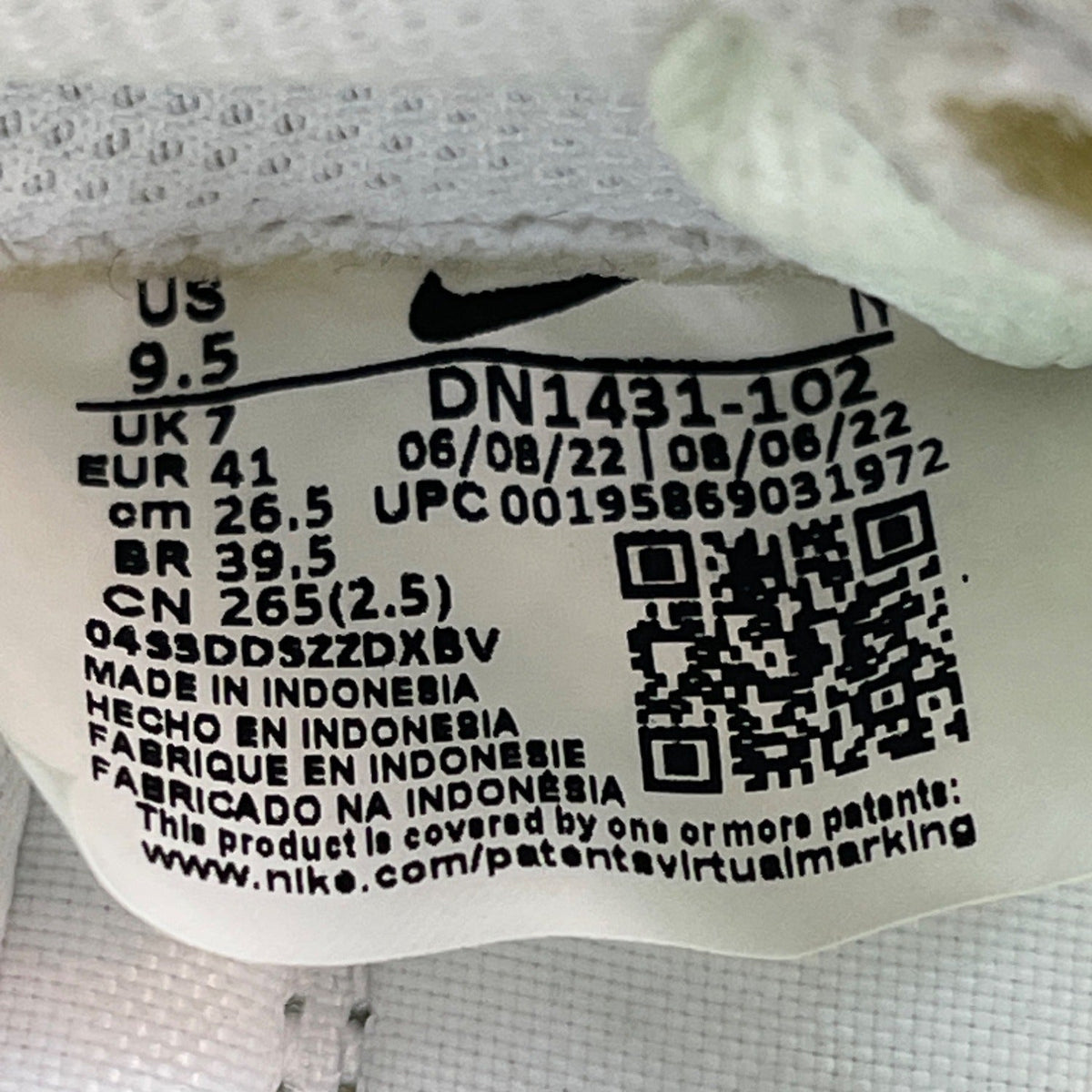 Nike White Mint Leather Dunk Low Retro Lace Up Mens Sneakers Size 9.5