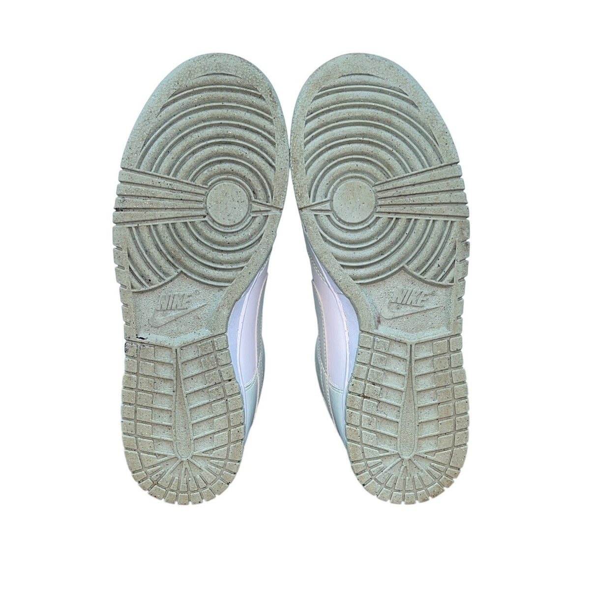 Nike White Mint Leather Dunk Low Retro Lace Up Mens Sneakers Size 9.5