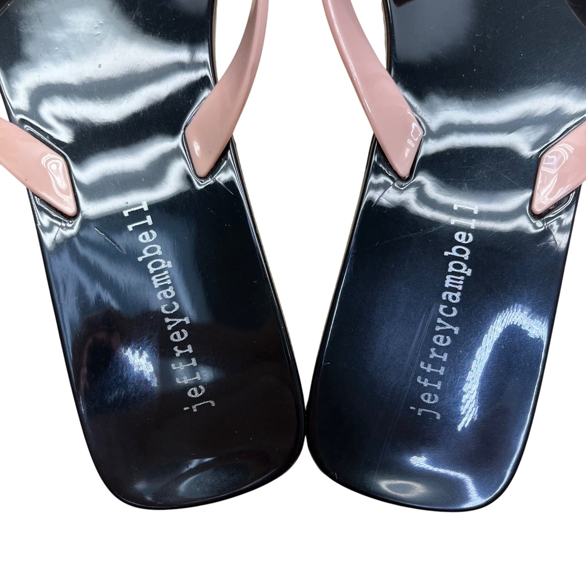 Jeffrey Campbell Women’s Pink & Black Bow Detail Thong Sandals Size 9