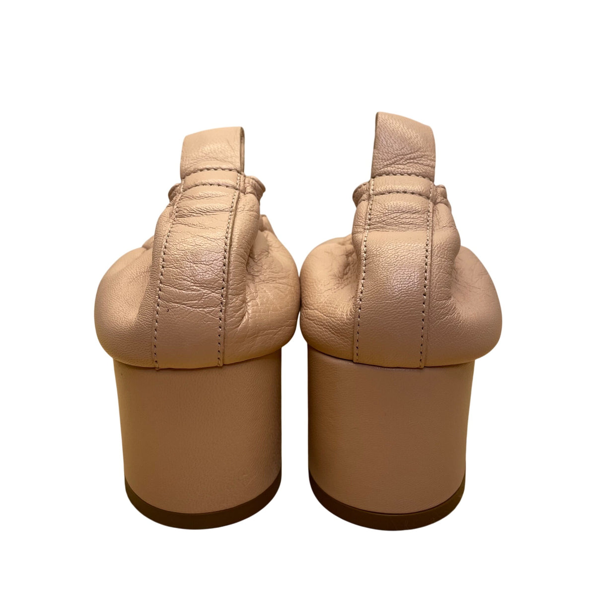 Everlane Women’s Pink Leather Square-Toe Block Heel Pumps Size 8.5