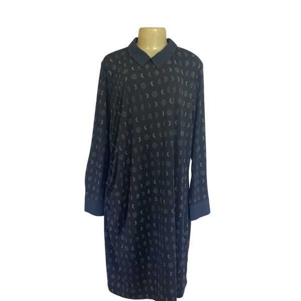 Modcloth Women's Dark Blue/ Black A-Line Casual Midi Dress Size 4X