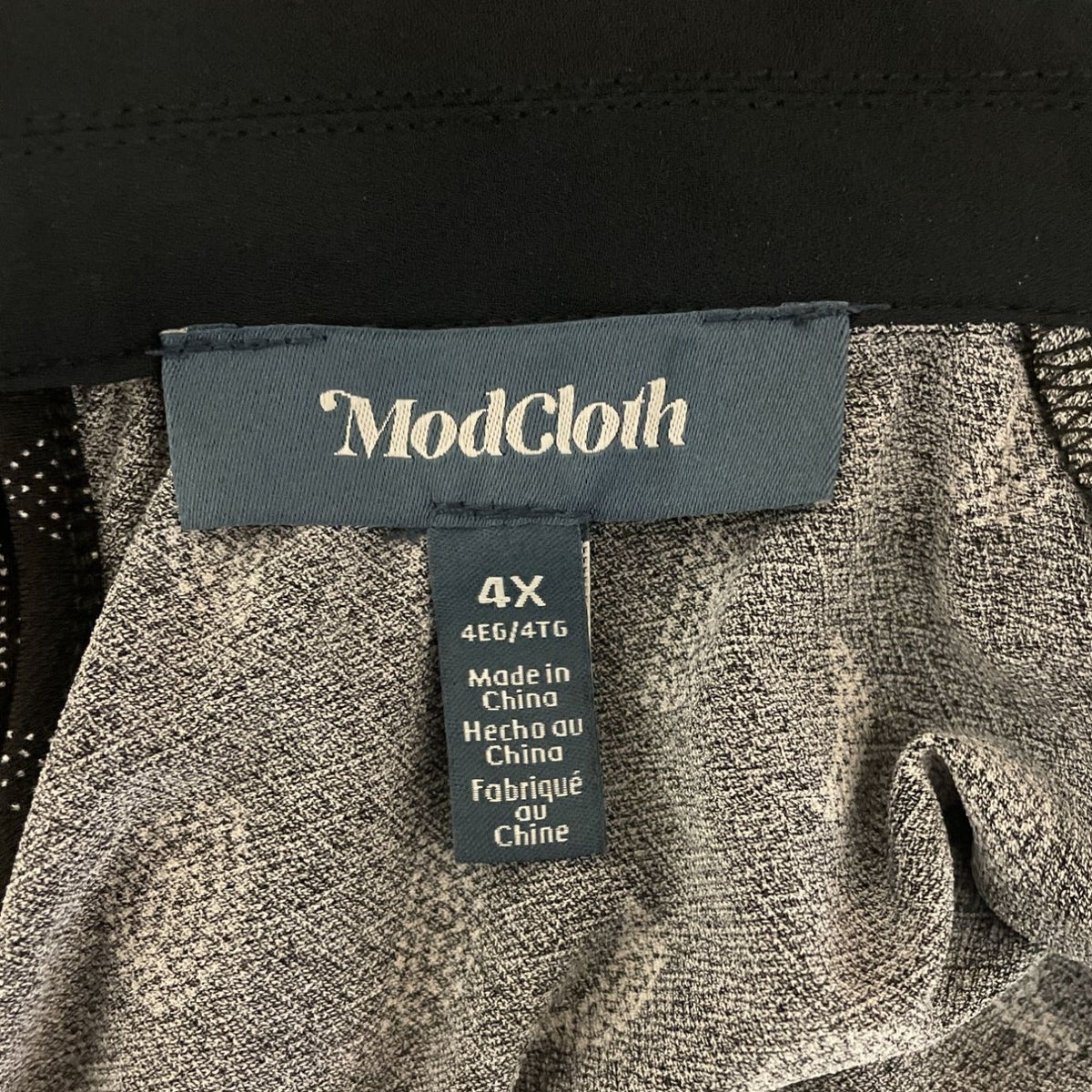 Modcloth Women's Dark Blue/ Black A-Line Casual Midi Dress Size 4X