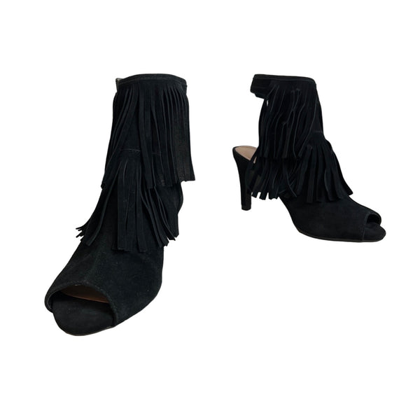 Aerosoles Women's Black Suede Alamode Heeled Sandal Sz 6M  - NWB