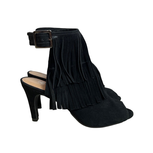 Aerosoles Women's Black Suede Alamode Heeled Sandal Sz 6M  - NWB