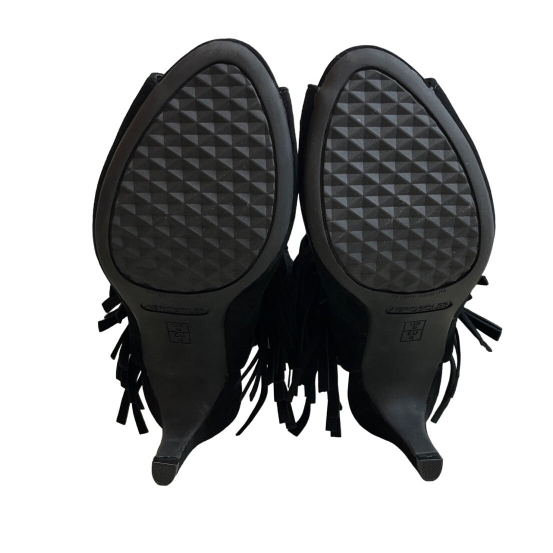 Aerosoles Women's Black Suede Alamode Heeled Sandal Sz 6M  - NWB