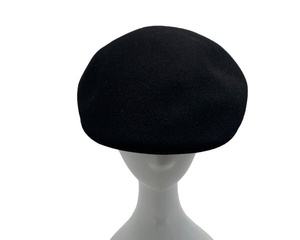 Mens Black Wool Flat Cap Newsboy Style 100% Wool Classic Design