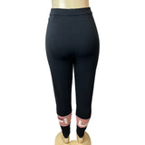 Fila Dina Black & Pink Logo Pull On Womens Leggings Sz XL - New