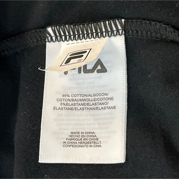 Fila Dina Black & Pink Logo Pull On Womens Leggings Sz XL - New