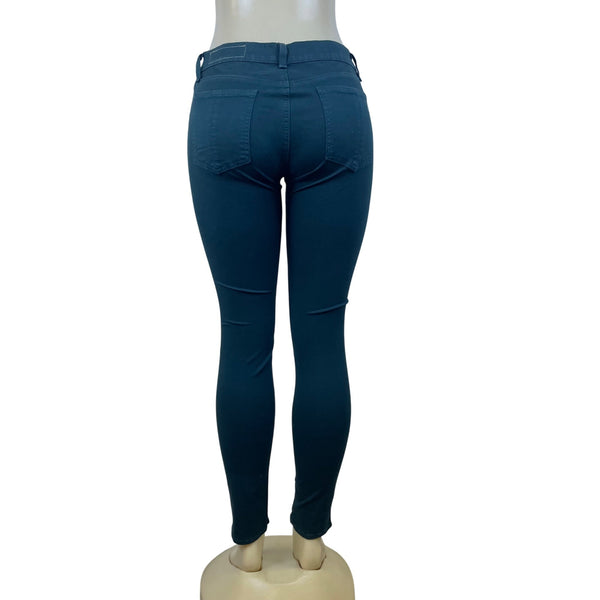 Rag & Bone Women’s Teal Cotton/Roica Skinny Jeans Size 28