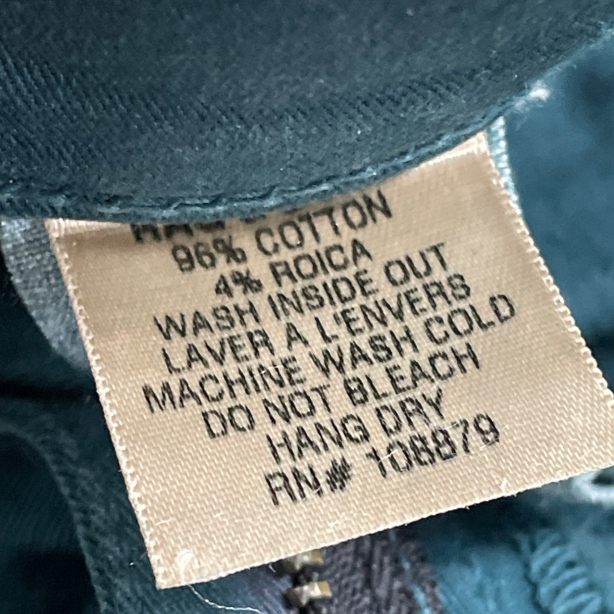 Rag & Bone Women’s Teal Cotton/Roica Skinny Jeans Size 28