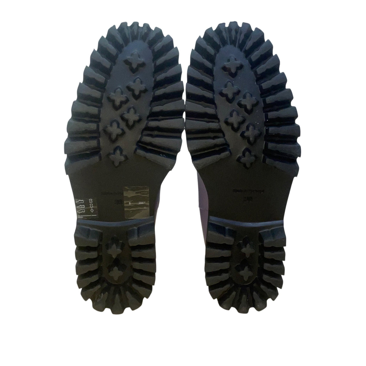 COS Women’s Purple Leather Stretch Panels Platform Hi Top Chelsea Boots Size 8