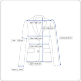 Calvin Klein Womens White Linen No Closure Suit Blazer Jacket Sz 10 - New