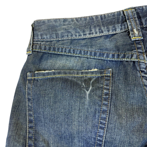 We Are Replay Women’s Blue Denim Jeans Embellished Waist Low Rise Size 28