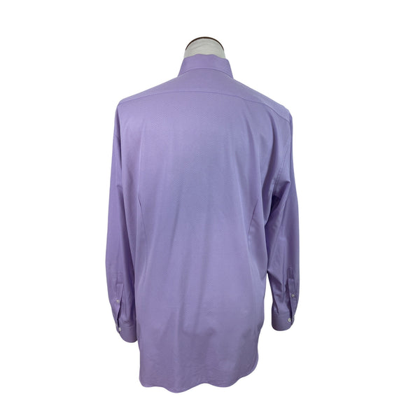 Con.Struct Men's Lavender Button Up Long Sleeve Shirt Diamond Pattern Size XL