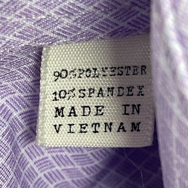 Con.Struct Men's Lavender Button Up Long Sleeve Shirt Diamond Pattern Size XL