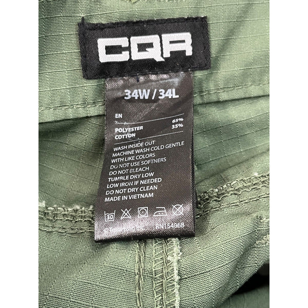 CQR Mens Cargo Pants Military Outdoor Workwear Army Green Size 34W/34L