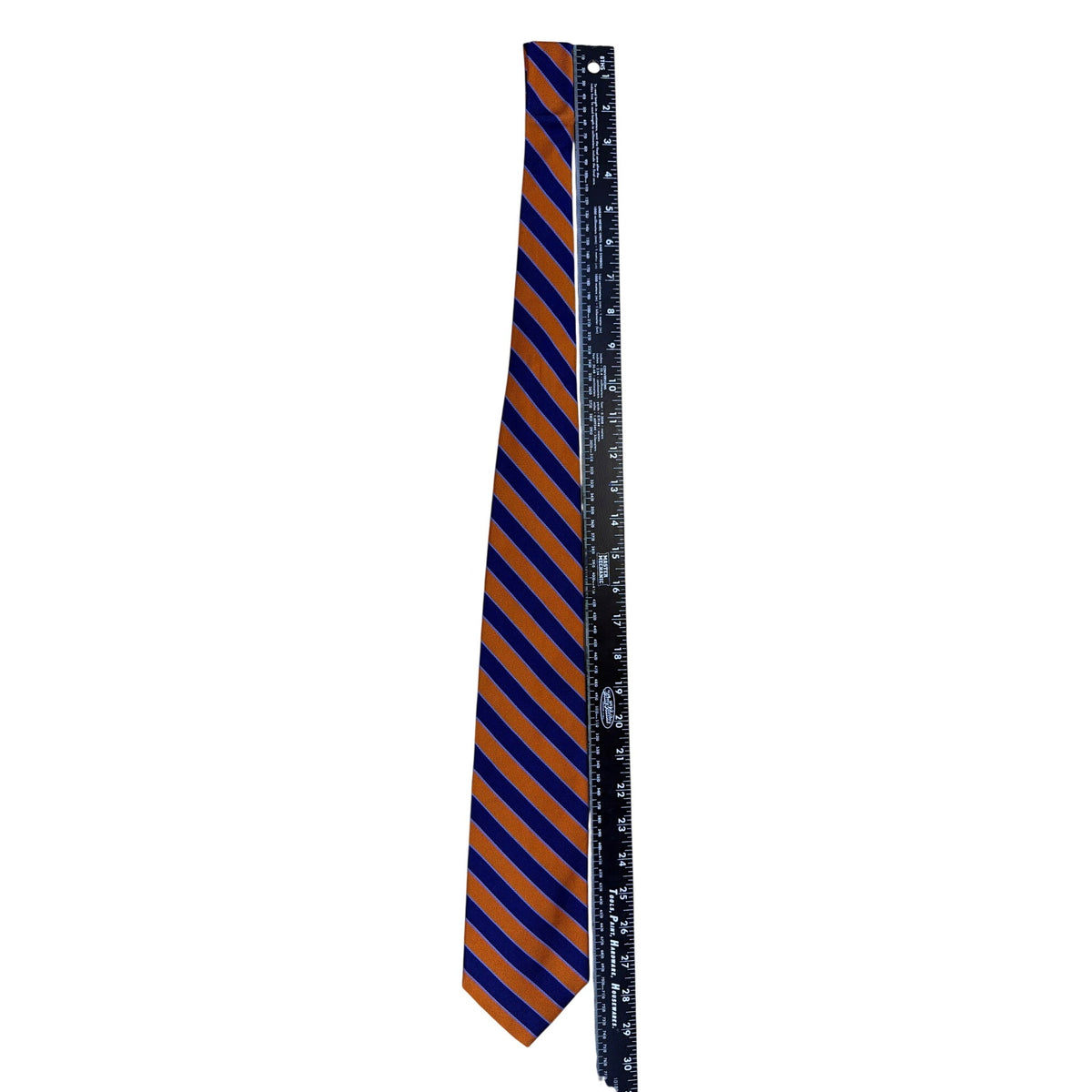 Vintage Brooks Brothers Orange & Blue Silk Striped Tie Classic Design Accessory
