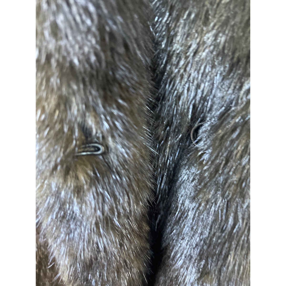 Kirschner Women's Dark Brown Genuine Mink Fur Coat Soft Lined Mid Length