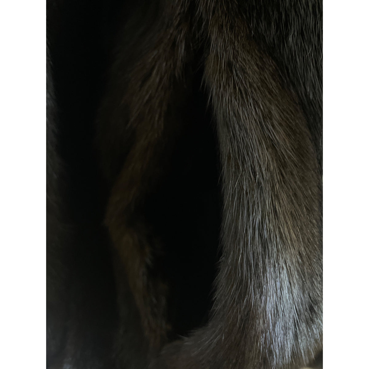 Kirschner Women's Dark Brown Genuine Mink Fur Coat Soft Lined Mid Length