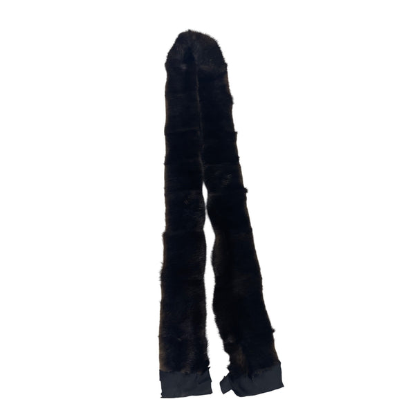 Kirschner Women's Dark Brown Genuine Mink Fur Coat Soft Lined Mid Length