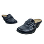 Björndal Women's Black Leather Gena Backless Slip On Comfort Clog Shoes Sz 8.5M