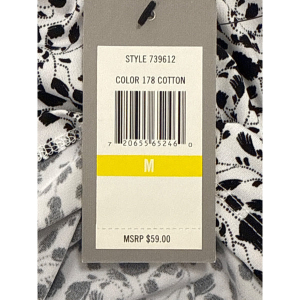 Chaus New York Women's Black & White Sleeveless Wrap Top W/ Waist Tie Sz M - New