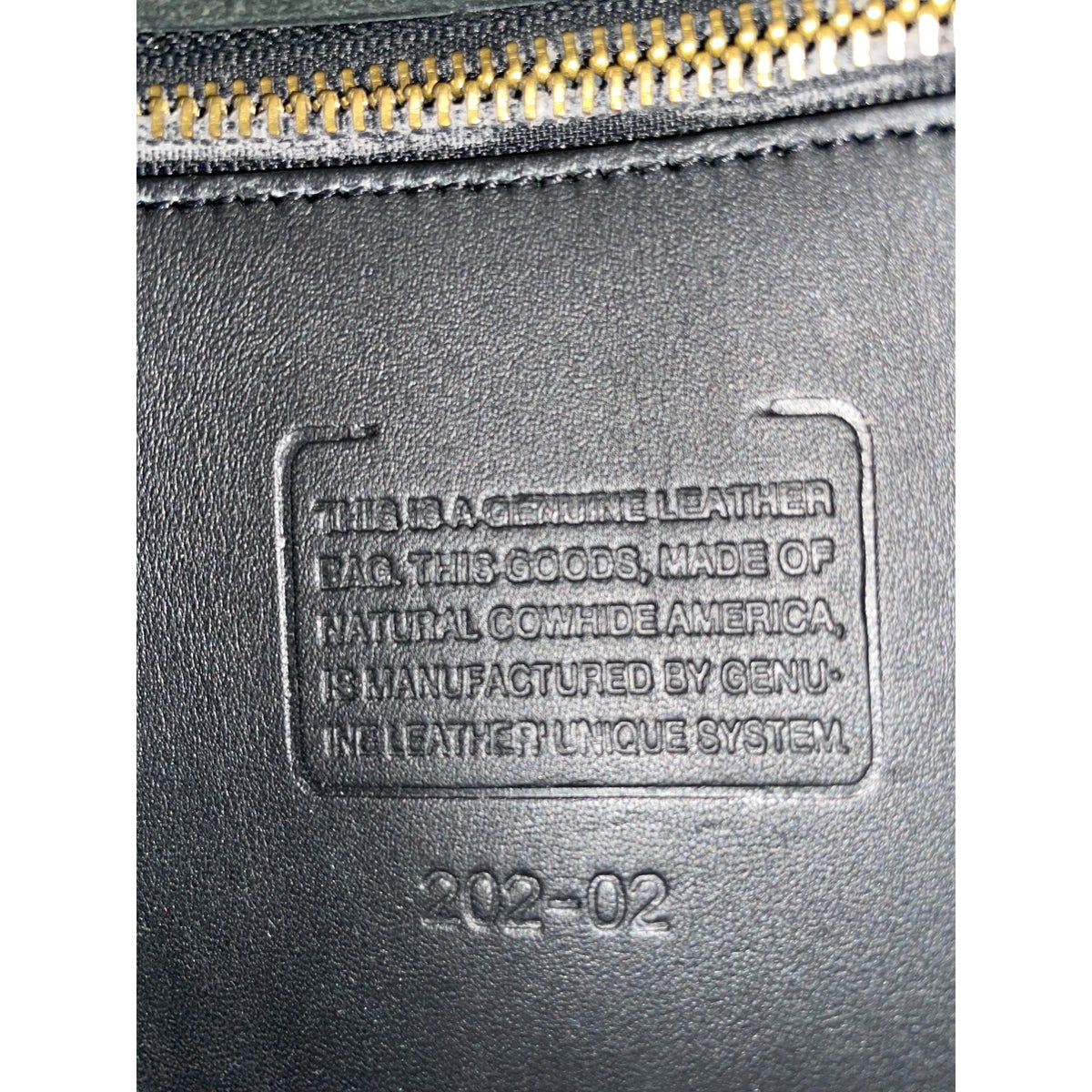 Genuine Leather Black Shoulder Bag With Top Handle & Gold-Tone Hardware 202-02