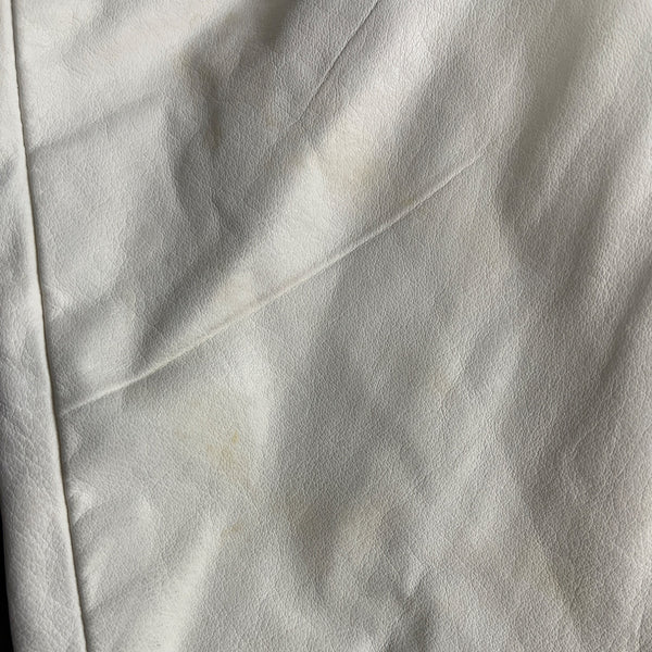 Polly Edwards Womens White Gem Embellished Vintage Sweater Jacket Elastic Hem