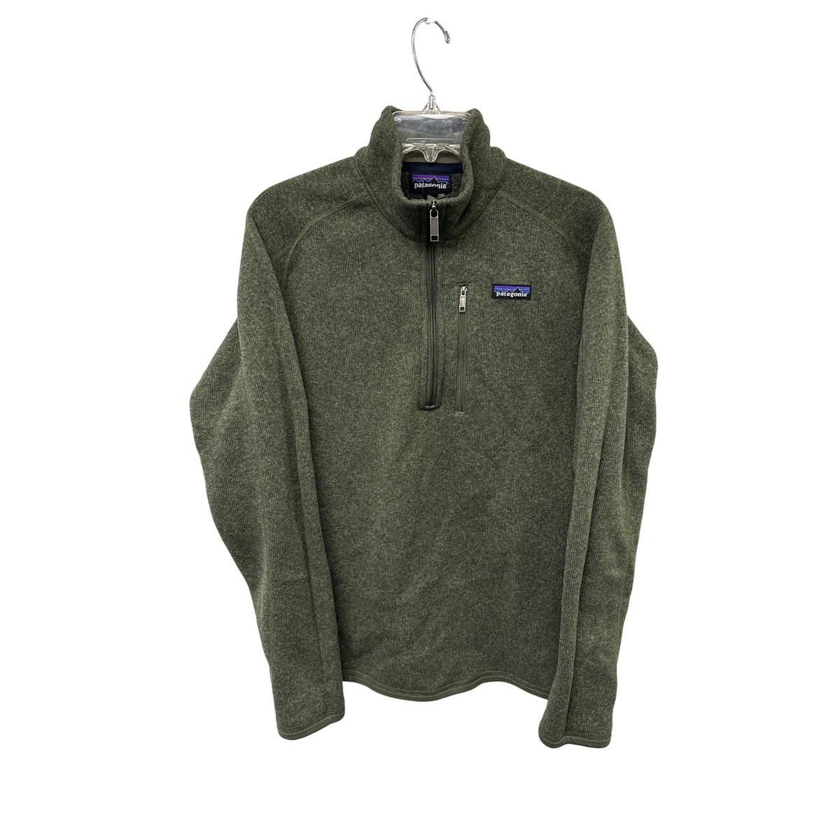 Patagonia Mens Green Polyester Fleece Quarter-Zip Pullover Size M