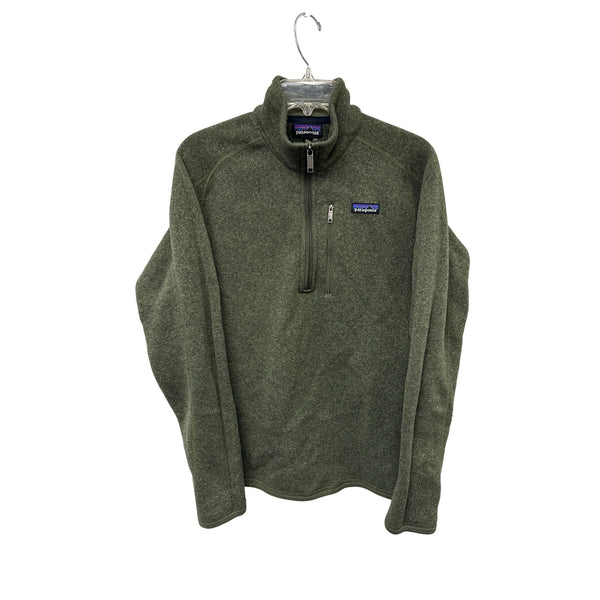 Patagonia Mens Green Polyester Fleece Quarter-Zip Pullover Size M