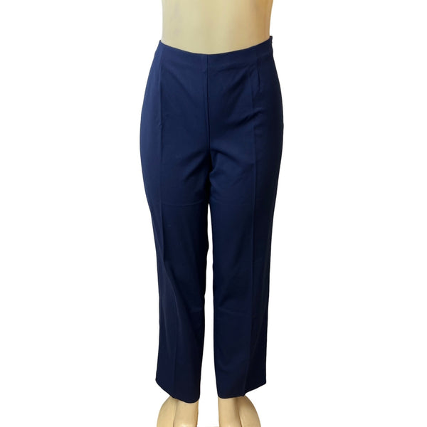 Coldwater Creek Women's Navy Blue Straight Leg Cropped Pants Sz 10 - New