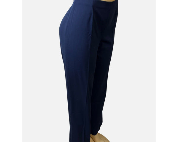 Coldwater Creek Women's Navy Blue Straight Leg Cropped Pants Sz 10 - New