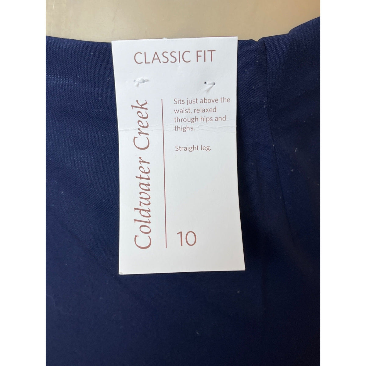 Coldwater Creek Women's Navy Blue Straight Leg Cropped Pants Sz 10 - New