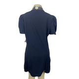 Mumford & Golf Womens Navy Puff Sleeve Dress With Floral Collar Sz XXL - New
