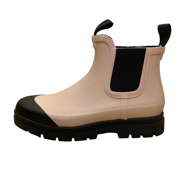 Everlane Women’s Pink & Black Rubber Chelsea Pull-On Lug Sole Ankle Boots Size 8