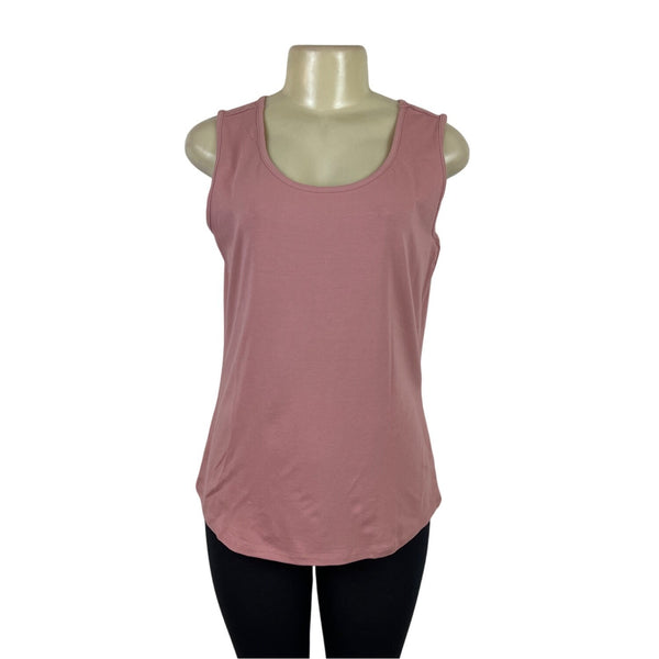 D&co. Women's 2-Piece Dusty Pink Lace Overlay & Sleeveless Tank Set Sz S