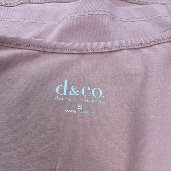 D&co. Women's 2-Piece Dusty Pink Lace Overlay & Sleeveless Tank Set Sz S