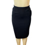 Women's Black Stretchable Fabric Pencil Skirt Size 10 Made in USA