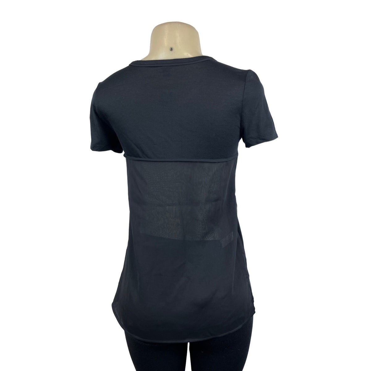Ann Taylor Women's Black Petite Short Sleeve Shirt Sz XXSP- NWT