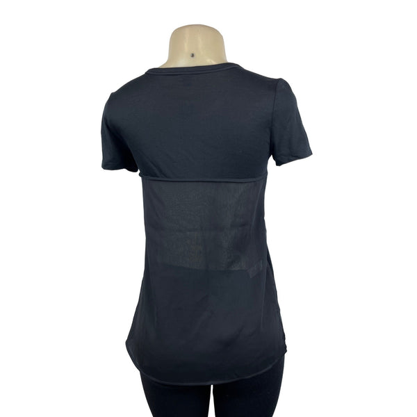 Ann Taylor Women's Black Petite Short Sleeve Shirt Sz XXSP- NWT