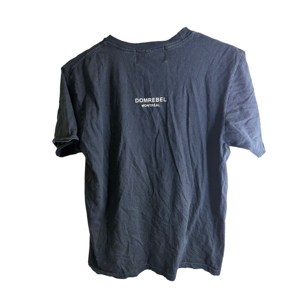 Domrebel Mens Black Cotton Graphic T-Shirt Medium Yellow Character Design Canada