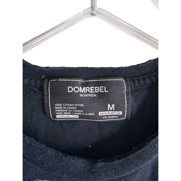 Domrebel Mens Black Cotton Graphic T-Shirt Medium Yellow Character Design Canada