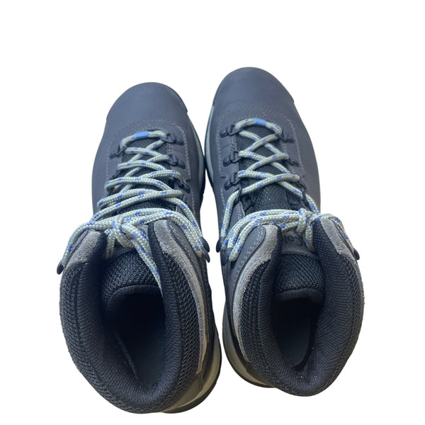 Columbia Mens Black Leather Hiking Boots Omni-Grip Multi-Terrain Comfort Lace-Up Size 11