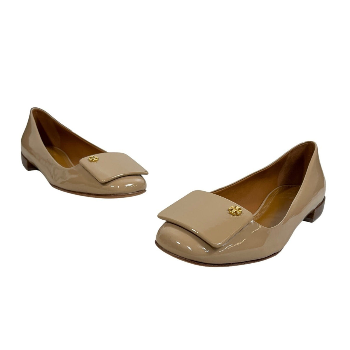 Tory Burch Women’s Yardley Camellia Pink Flat Patent Calf Sz 9 - New