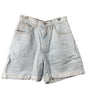 Guess Womens Light Wash Denim High-Waist Rolled Hem Shorts 100% Cotton USA Made M