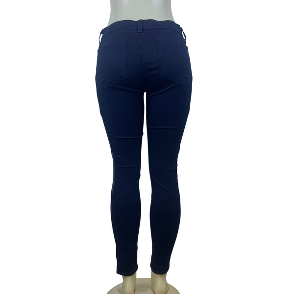 Rag & Bone Women's Dark Blue Mid-Rise Skinny Jeans Moto Style Size 28