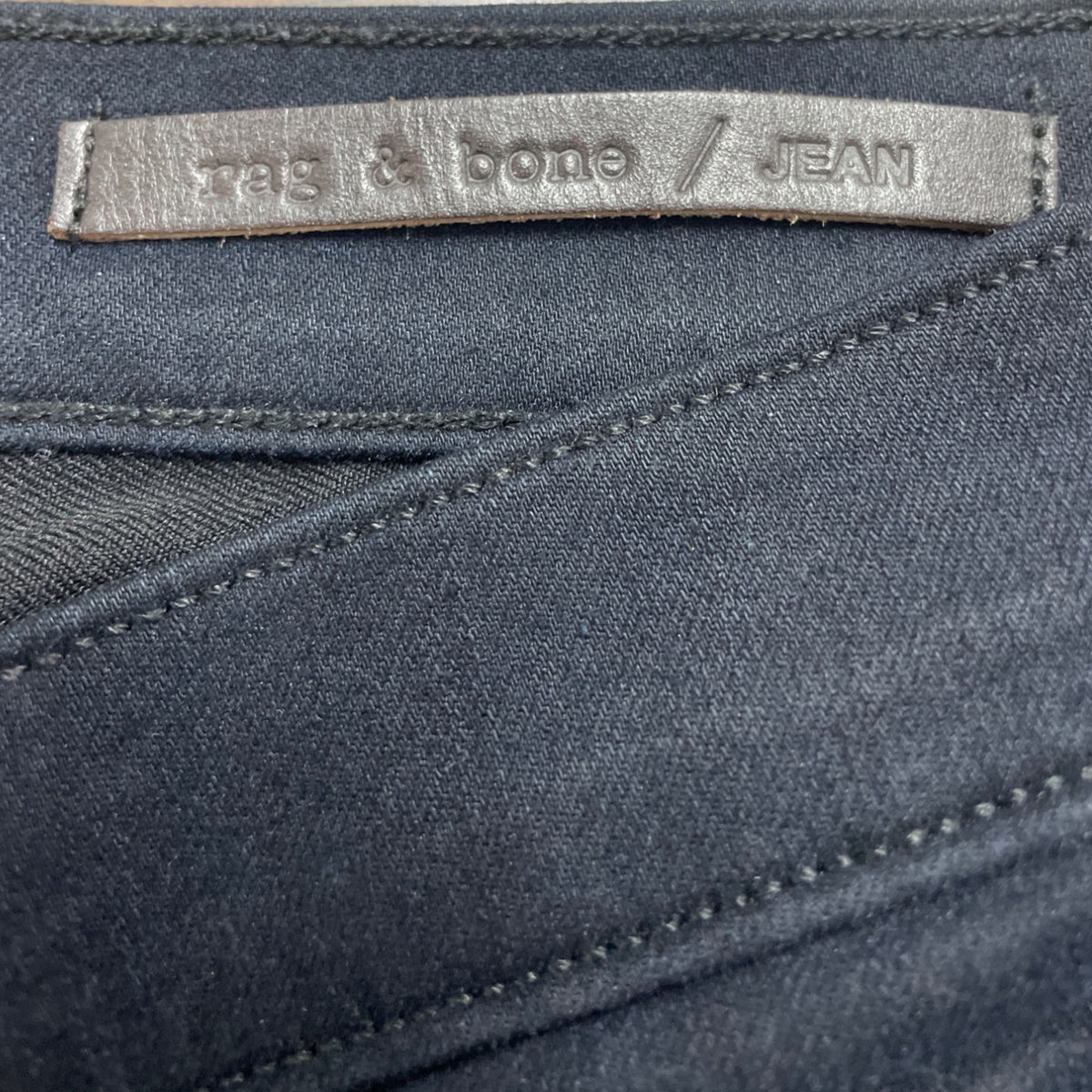 Rag & Bone Women's Dark Blue Mid-Rise Skinny Jeans Moto Style Size 28